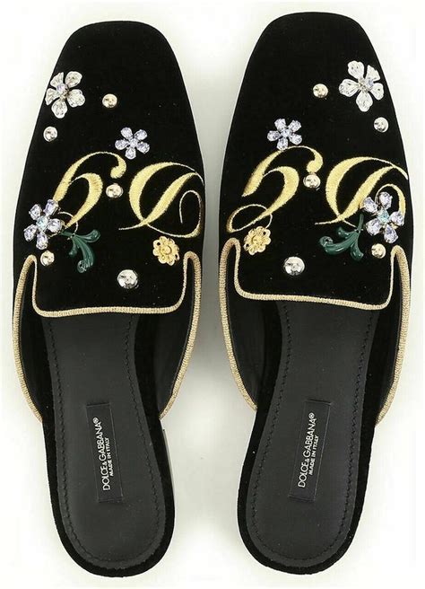 dolce gabbana samt slipper|dolce and gabbana heel.